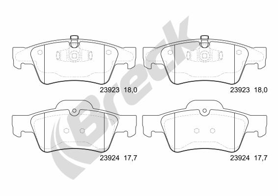 Set placute frana,frana disc 23923 00 702 00 BRECK